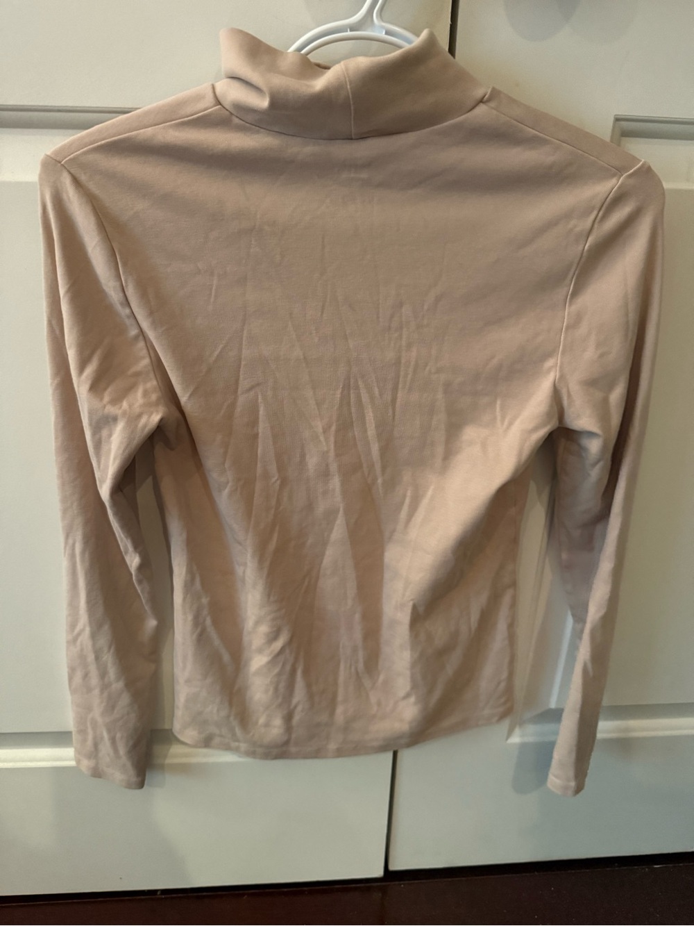Uniqlo Women's Long Sleeve Turtleneck Top - Light Beige